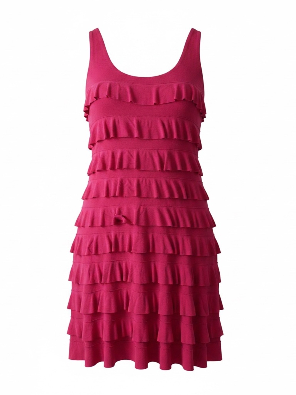 Express Fuchsia Tiered Ruffle Tank Dress